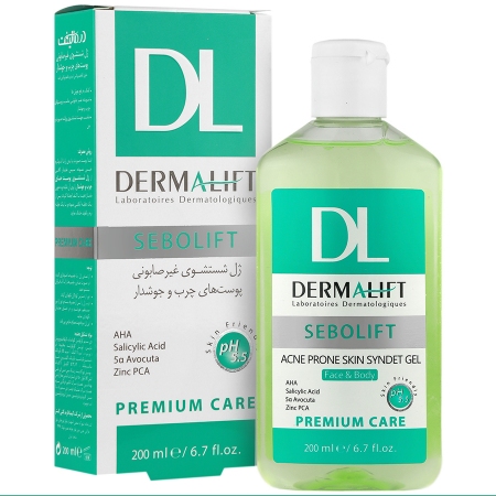 تصویر  ژل شستشو غیر صابونی پوست چرب و جوشدار سبولیفت درمالیفت - 200 میلی لیتر