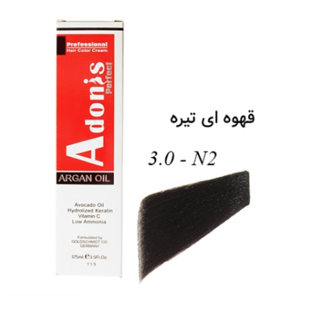 تصویر  رنگ مو شماره N2 آدونیس قهوه ای تیره - 125 میلی لیتر