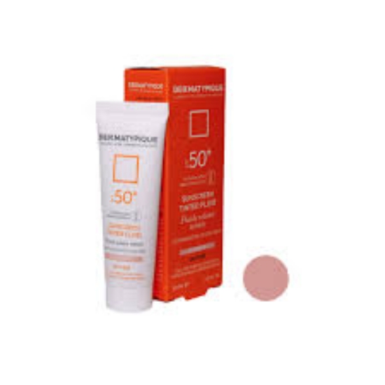 تصویر  فلوئید ضد آفتاب SPF50 فاقد چربی درماتیپیک - رز بژ