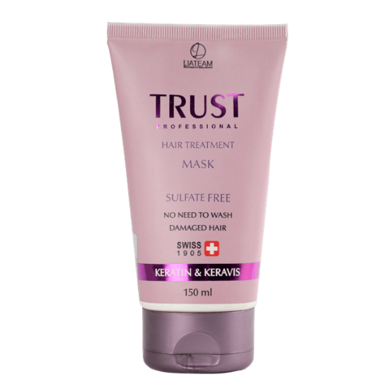 تصویر  ماسک مو بدون سولفات کراتینه موهای رنگ شده تراست (بدون آبکشی) - 150 میلی لیتر 