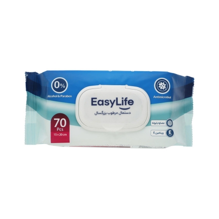 تصویر  دستمال مرطوب بزرگسالان و سالمندان ایزی لایف - 70 عددی 
