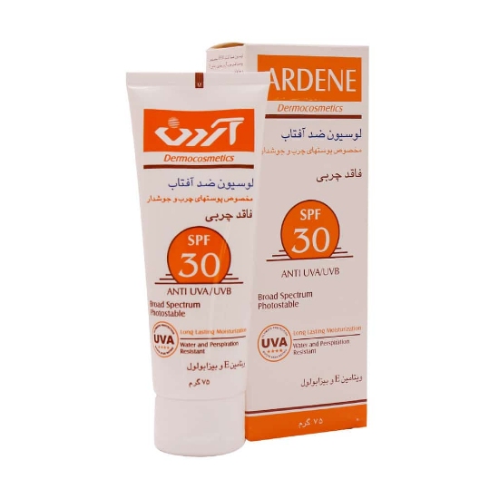 تصویر  لوسیون ضد آفتاب فاقد چربی SPF 30 آردن - بی رنگ