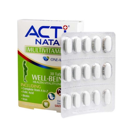 تصویر  قرص مولتی ویتامین مینرال بانوان دوران بارداری و شیردهی اکتی ناتال ابیان دارو - 30 عددی