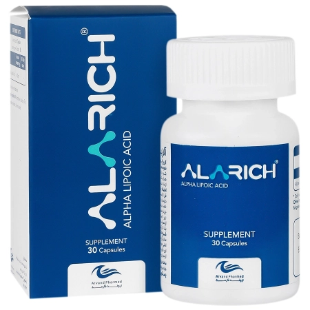 تصویر  کپسول آلفا لیپوئیک اسید 600 آلاریچ اروند  فارمد - 30 عددی