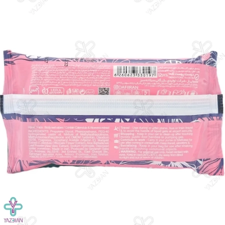 دستمال مرطوب پاک کننده دست، صورت و بدن دافی - 12 عددی