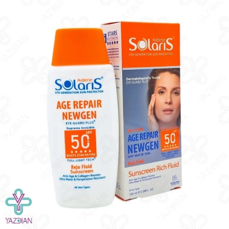 فلوئید ضد آفتاب و ضد چروک SPF50 آردن سولاریس – بی رنگ