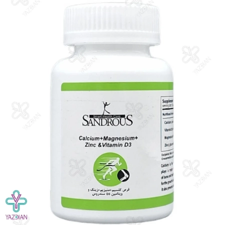 قرص کلسیم منیزیم زینک د3 سندروس - 60 عددی