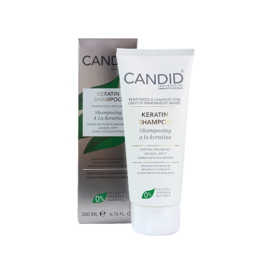 شامپو کراتینه کاندید مناسب موهای آسیب دیده و کراتینه - 200 میلی لیتر