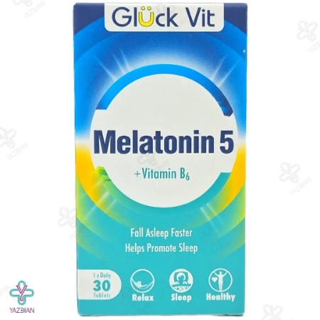 قرص آرام بخش ملاتونین 5 ویتامین ب6 گلوک ویت - 30 عددی 