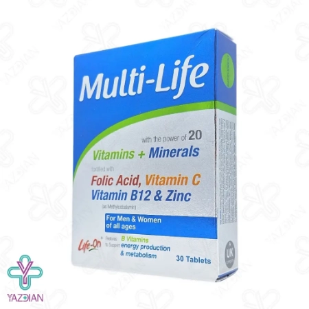 قرص مولتی ویتامین مینرال مولتی لایف لایف آن - 30 عددی