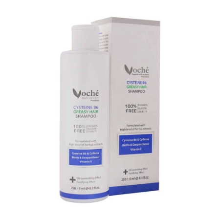 تصویر  شامپو تقویت کننده سیستین و ویتامین B6 موهای چرب Voche وچه - 250 میلی لیتر 