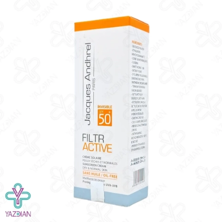 کرم ضد آفتاب SPF50 فاقد چربی پوست خشک و معمولی ژاک آندرل - بی رنگ