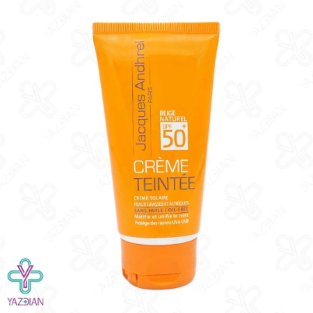 کرم ضد آفتاب SPF50 فاقد چربی پوست چرب ژاک آندرل - بژ طبیعی
