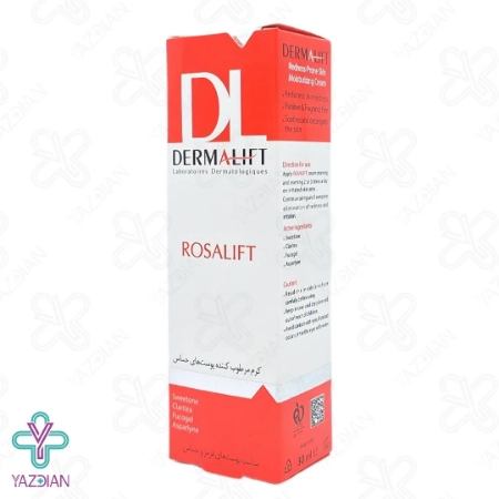 کرم مرطوب کننده و ضد قرمزی پوست حساس رزالیفت درمالیفت - 30 میلی لیتر