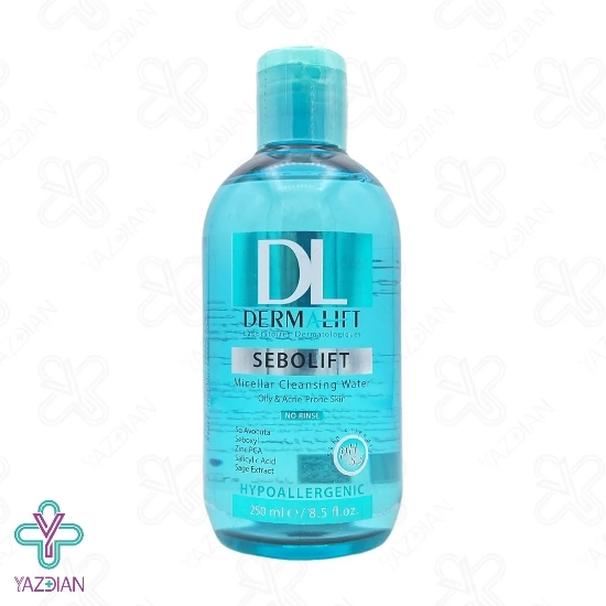 محلول پاک کننده آرایش میسلار واتر پوست چرب سبولیفت درمالیفت - 250 میلی لیتر	