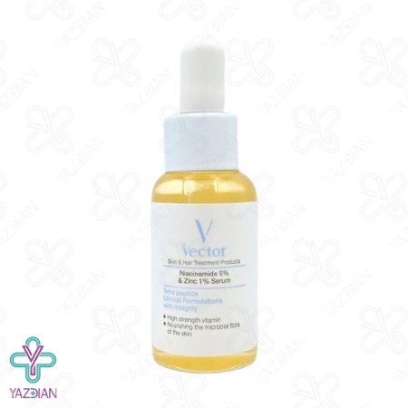 سرم ضد جوش نیاسین آمید 5% و زینک 1% وکتور - 30 میلی لیتر