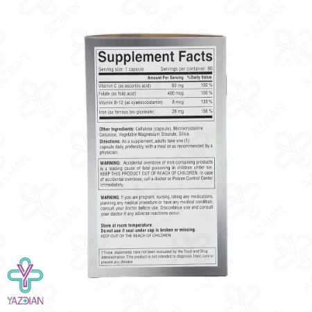  کپسول آهن فروس بیس گلیسینات ان اف نیچرفیت - 90 عددی