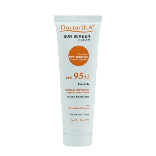 تصویر  کرم ضد آفتاب SPF 95 انواع پوست دکتر ژیلا - بی رنگ