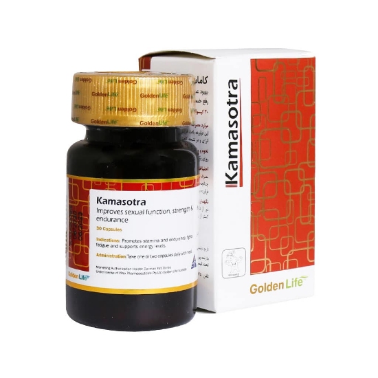 تصویر  کپسول تقویتی حاوی جینسینگ کاماسوترا گلدن لایف - 30 عددی