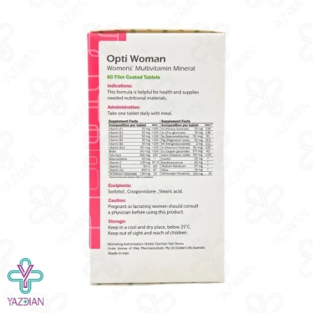 قرص تقویت کننده بانوان اپتی وومن گلدن لایف - 60 عددی	