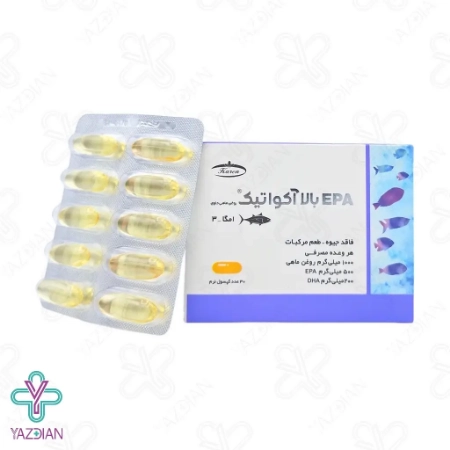 سافت ژل امگا3 ای پی ای آکواتیک بالا کارن - 30 عددی