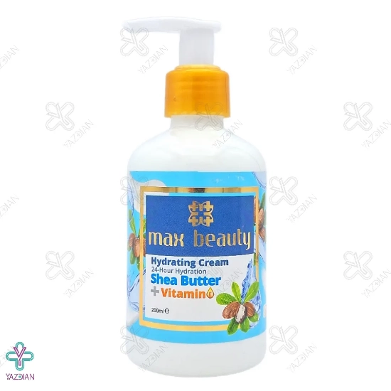 کرم آبرسان دست و صورت مکس بیوتی حاوی شی باتر - 200 میلی لیتر