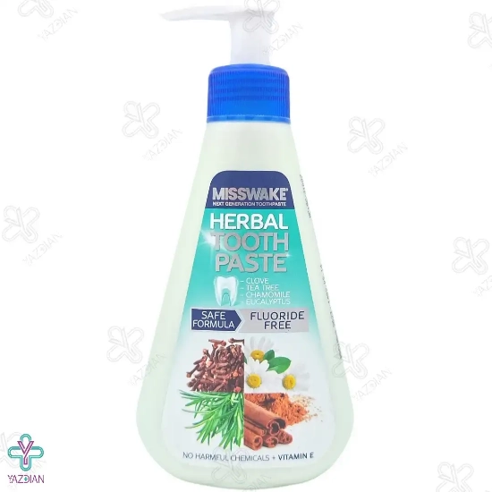 خمیر دندان گیاهی بدون فلوراید پمپی میسویک - 185 میلی لیتر	