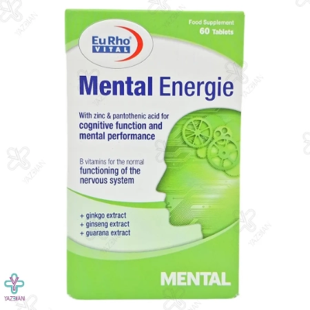 قرص تقویت مغز منتال انرژی یورویتال - 60 عددی	