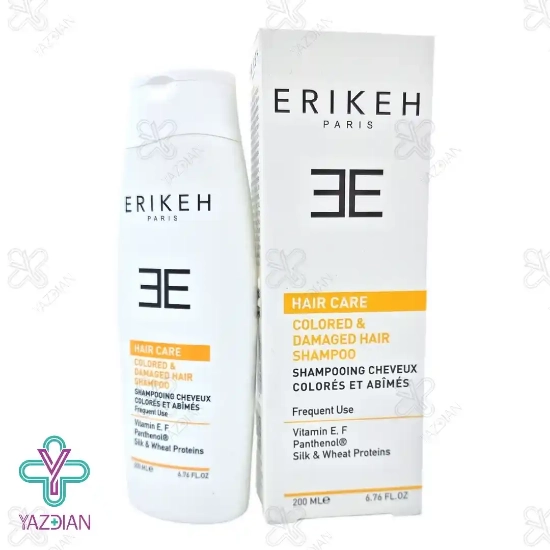 شامپو موهای رنگ شده و آسیب دیده اریکه - 200 میلی لیتر	