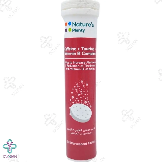 قرص جوشان کافئین تائورین ویتامین ب کمپلکس نیچرز پلنتی - 20 عددی