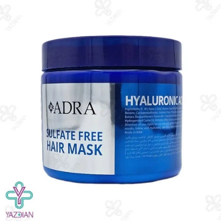 ماسک مو فاقد سولفات قوطی آدرا حاوی هیالورونیک اسید (با آبکشی) - 400 میلی لیتر	