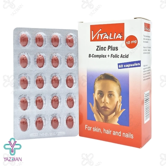 کپسول ژلاتینی زینک پلاس 10 میلی گرم ویتالیا - 60 عددی