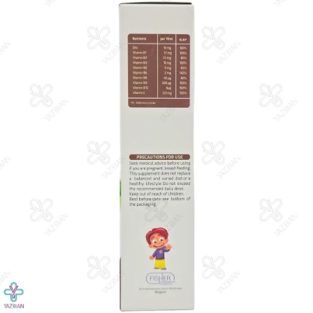 شربت زینک پلاس فیشر کیندر - 200 میلی لیتر 