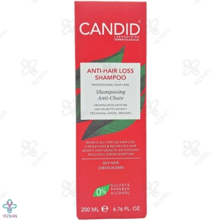 شامپو تقویت کننده و ضد ریزش موهای چرب کاندید - 200 میلی لیتر