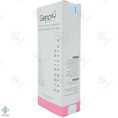 کرم مرطوب کننده صورت و گردن پوست خشک و حساس ژنوبایوتیک - 50 میلی لیتر
