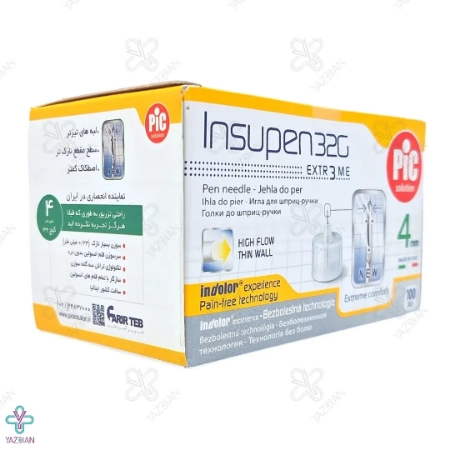 سرسوزن قلم انسولین 4 میلیمتر پیک سلوشن - 100 عددی