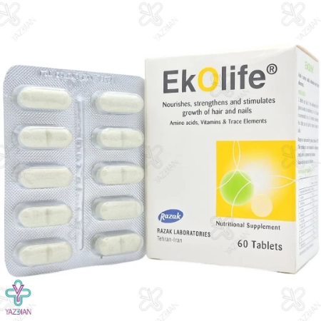 قرص اکولایف تقویت کننده رشد مو و ناخن رازک - 60 عددی