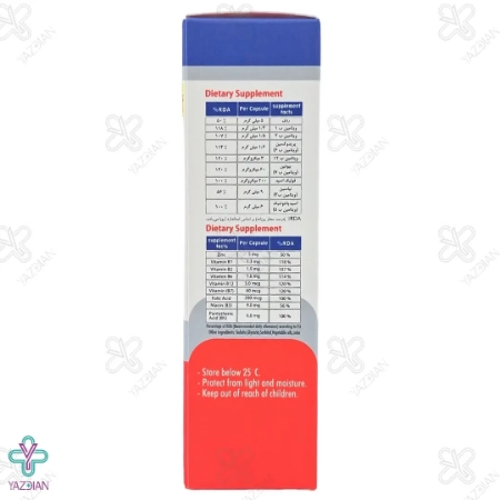کپسول زینک پلاس ب کمپلکس 5 میلی گرم دانا - 60 عددی