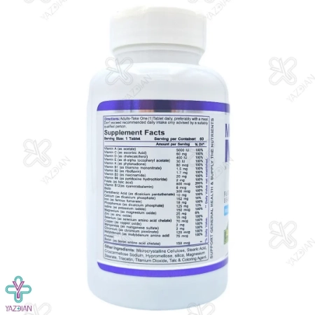 قرص مولتی ویتامین مینرال آقایان مولتی من آلفا ویتامینز - 60 عددی 