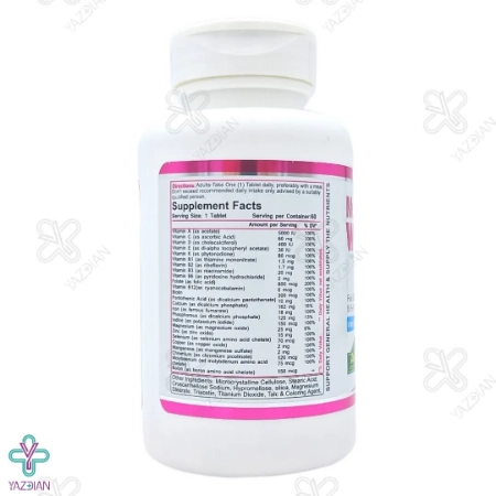 قرص مولتی ویتامین مینرال بانوان مولتی وومن آلفاویتامینز - 60 عددی