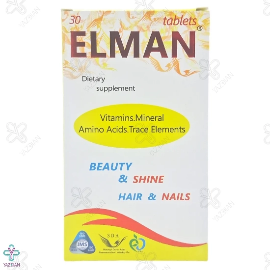 قرص تقویت پوست، مو و ناخن المان سیمرغ دارو - 30 عددی