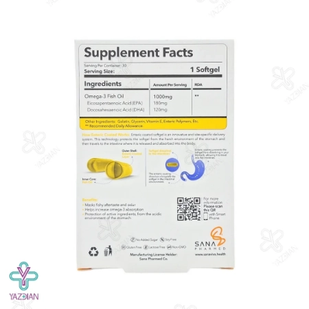 سافت ژل امگا3 1000 ساناویوا سانا فارمد - 30 عددی