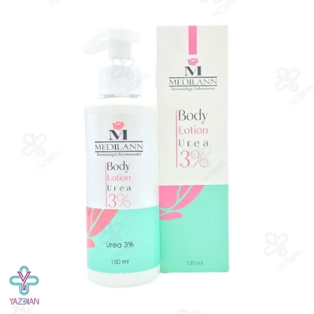 لوسیون بدن(کرم بدن) اوره 3 درصد پمپی مدیلن - 150 میلی لیتر