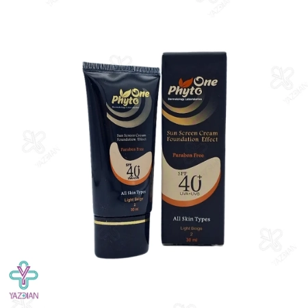 کرم ضد آفتاب SPF40 کرم پودری فیتووان مناسب انواع پوست - بژ روشن شماره2