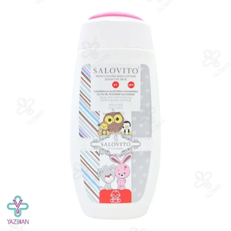 لوسیون مرطوب کننده سالوویتو حاوی 5 درصد آلوئه ورا مناسب کودکان زیر یکسال - 230 میلی لیتر	