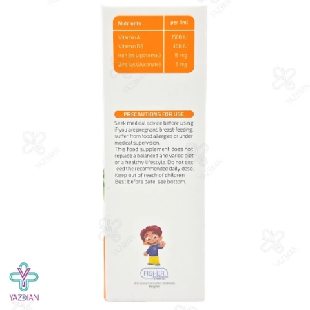 قطره آهن و ویتامین زیراد فیشر کیندر - 30 میلی لیتر	