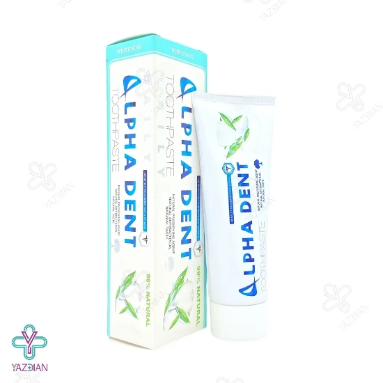 خمیر دندان طبیعی سفید کننده آلفا دنت - 75 میلی لیتر	