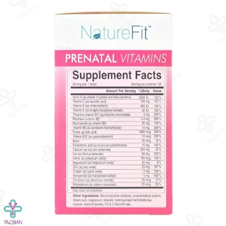 قرص مولتی ویتامین پریناتال بانوان نیچرفیت - 100 عددی	