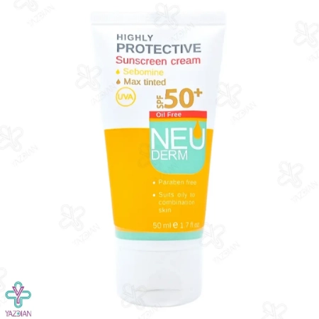 کرم ضد آفتاب SPF50 فاقد چربی نئودرم - بژ تیره	