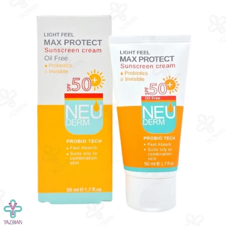 کرم ضد آفتاب SPF 50 فاقد چربی مکس پروتکت نئودرم - بی رنگ	